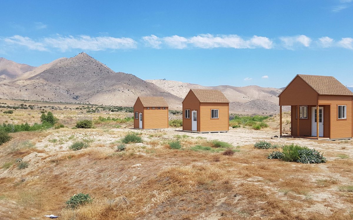 Glamping pods in the desert